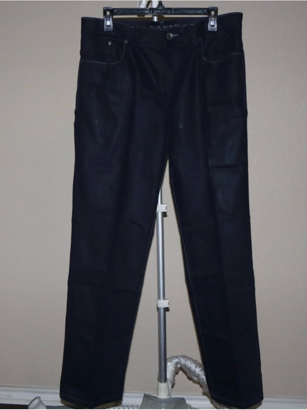 Armani Exchange Navy Straight Fit Pants
